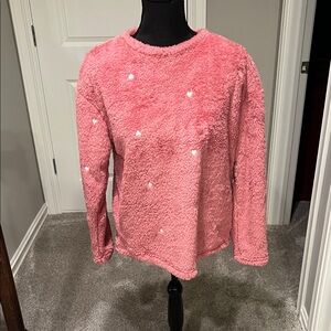 Soft Pink Fleece Pajama Top
